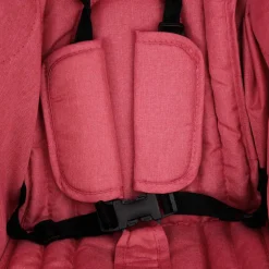 vidaXL Tweelingkinderwagen staal rood