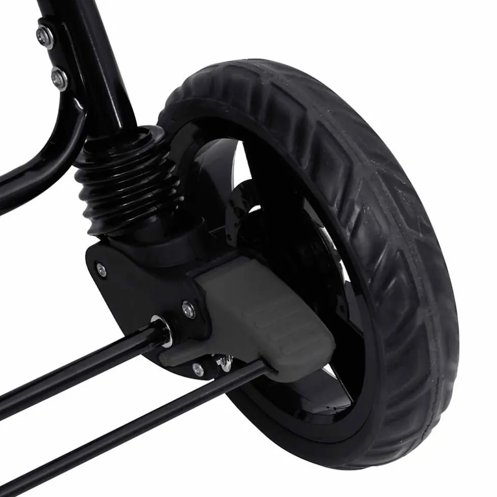 vidaXL Tweelingkinderwagen tandem staal donkergrijs