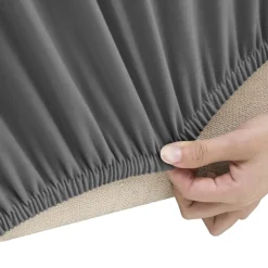 vidaXL Tweezitsbankhoes stretch polyester jersey antracietkleurig