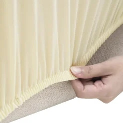 vidaXL Tweezitsbankhoes stretch polyester jersey crèmekleurig
