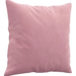 vidaXL Tweezitsbank met sierkussens 120 cm fluweel roze