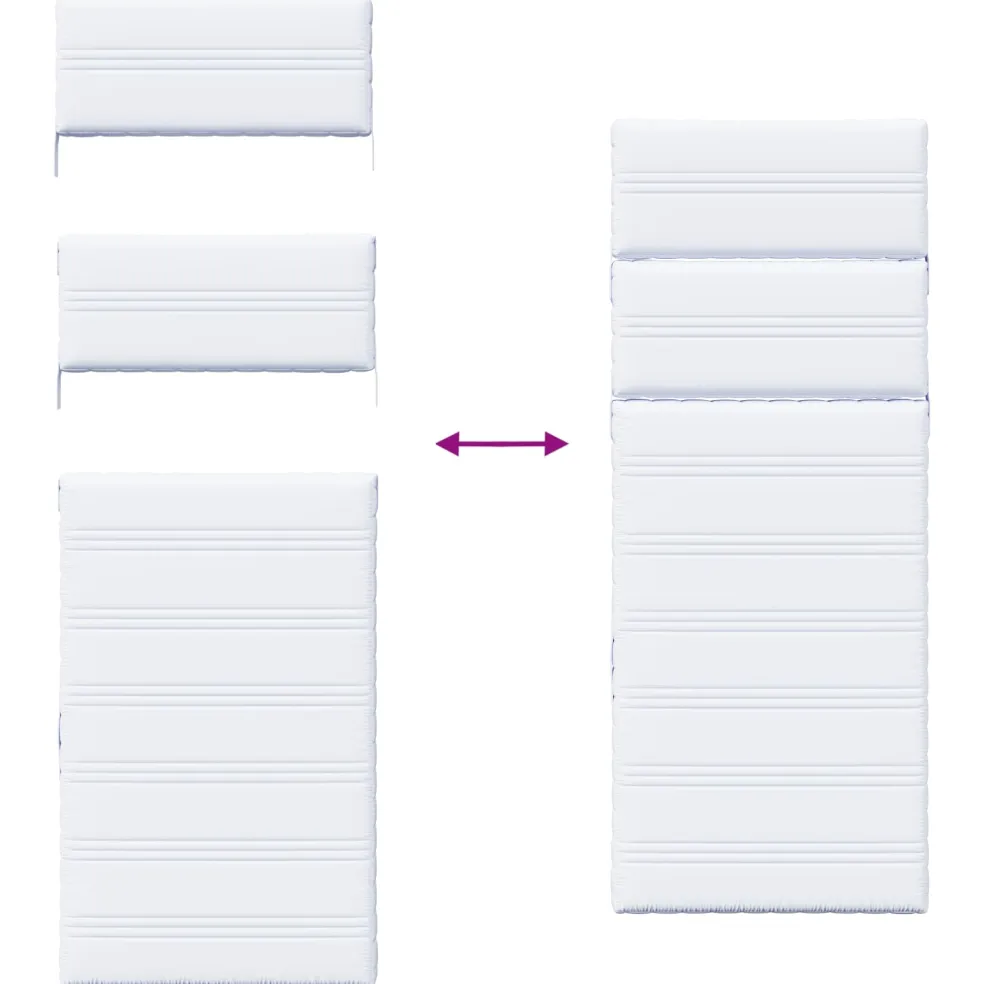 vidaXL Uitschuifbaar Schuimmatras 80 x 200 cm Wit