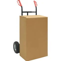 vidaXL Uitschuifbare handkar Blauw en Rood 57 x 46 x 113 cm Staal