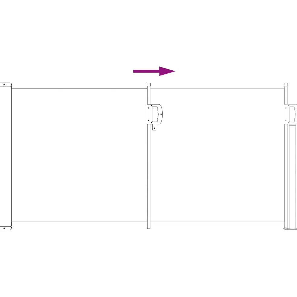 vidaXL Uittrekbaar Zijscherm 300 x 100 cm Polyester Rechthoekig Zand