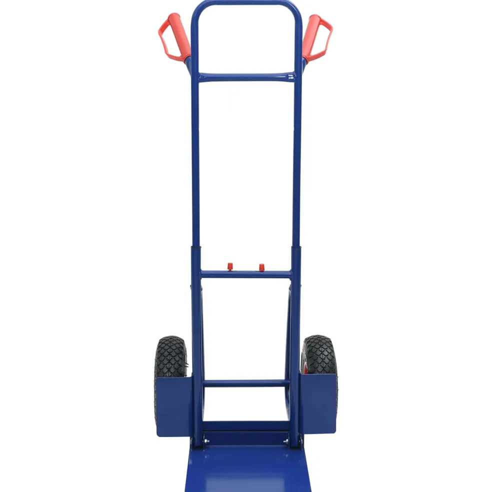 vidaXL Uittrekbare handkar Blauw en Rood 49,5 x 53 x 114 cm Staal
