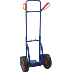 vidaXL Uittrekbare handkar Blauw en Rood 49,5 x 53 x 114 cm Staal