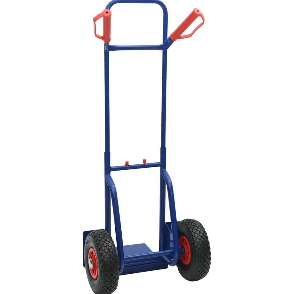 vidaXL Uittrekbare handkar Blauw en Rood 49,5 x 53 x 114 cm Staal