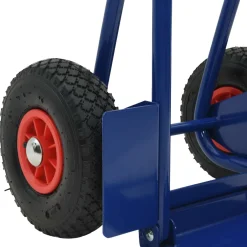 vidaXL Uittrekbare handkar Blauw en Rood 49,5 x 53 x 114 cm Staal