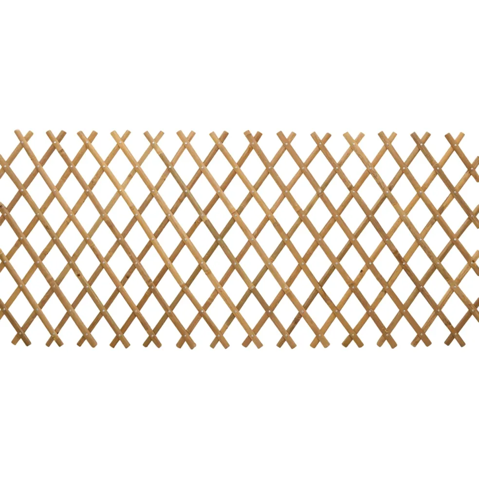 vidaXL Uitvouwbare Trellis Fence 2 st 100 x 105 cm Bamboe Licht Bruin