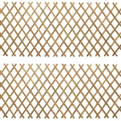 vidaXL Uitvouwbare Trellis Fence 2 st 100 x 105 cm Bamboe Licht Bruin