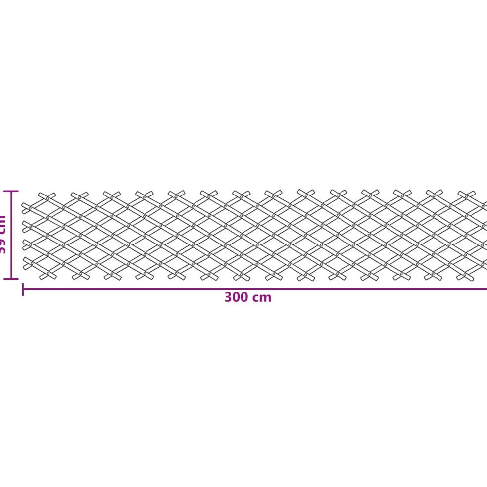 vidaXL Uitvouwbare Trellis Fence 2 st 100 x 105 cm Bamboe Licht Bruin