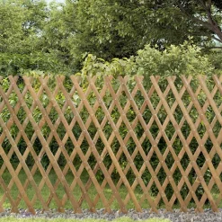 vidaXL Uitvouwbare Trellis Fence 2 st 100 x 105 cm Bamboe Licht Bruin