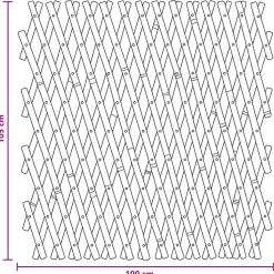 vidaXL Uitvouwbare Trellis Fence 2 st 100 x 105 cm Bamboe Licht Bruin