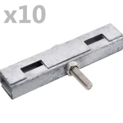 vidaXL U-matverbinding 10 sets zilverkleurig