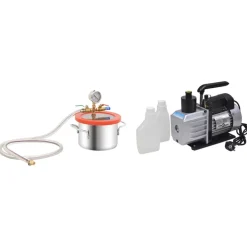 vidaXL Vacuümkamer met 2-traps pomp 7,4 L
