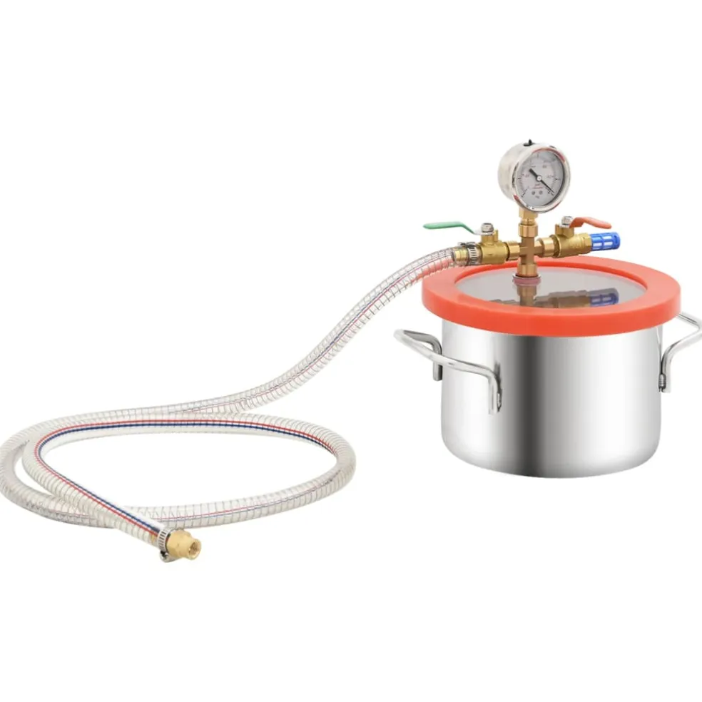 vidaXL Vacuümkamer met 2-traps pomp 7,4 L