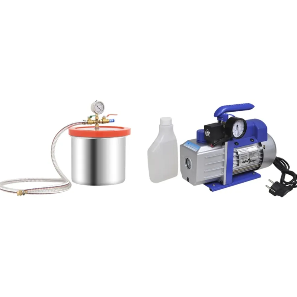 vidaXL Vacuümkamer met 1-traps pomp 3,7 L