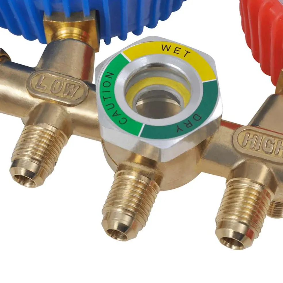 vidaXL Vacuümpomp 1-traps met 2-voudige manometerset