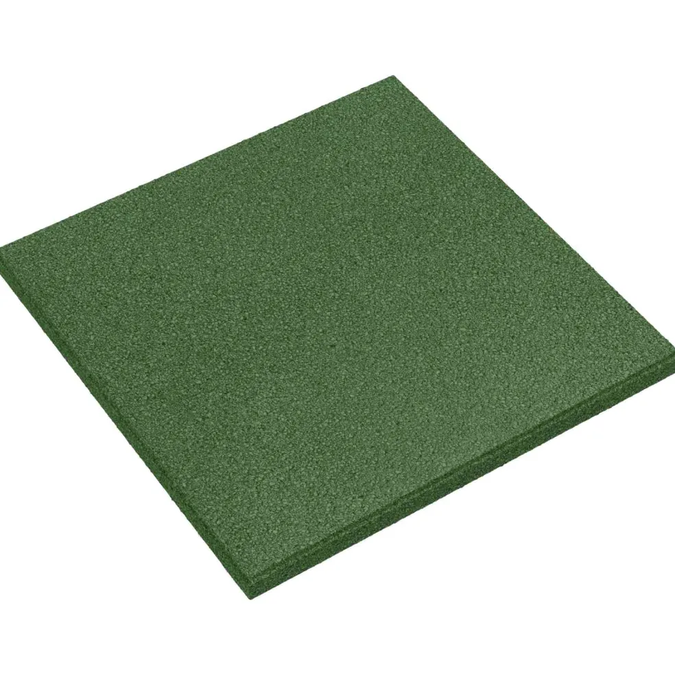 vidaXL Valbescherming Tegels 12 st Groen 50 x 50 cm Rubber
