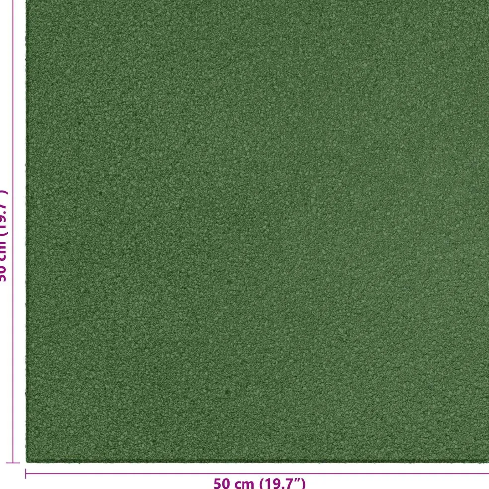 vidaXL Valbescherming Tegels 12 st Groen 50 x 50 cm Rubber