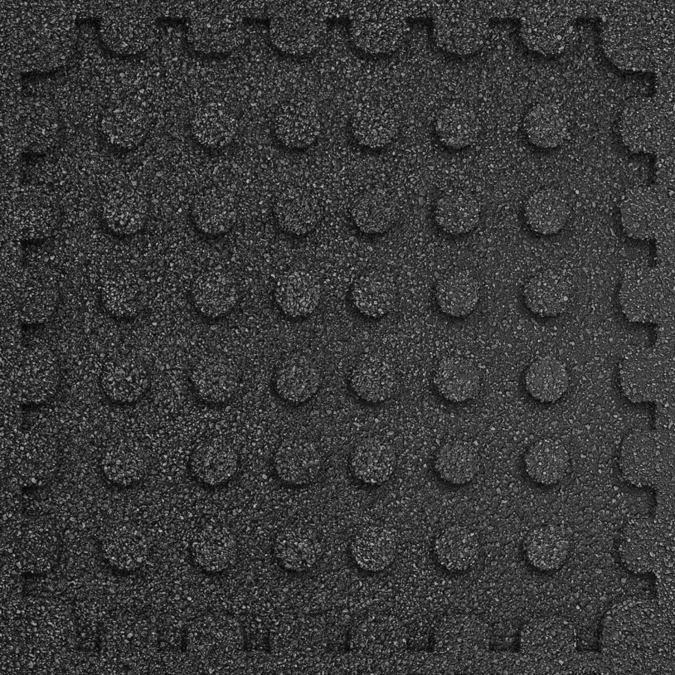 vidaXL Valbescherming Tegels 12 st Zwart 50 x 50 cm Rubber