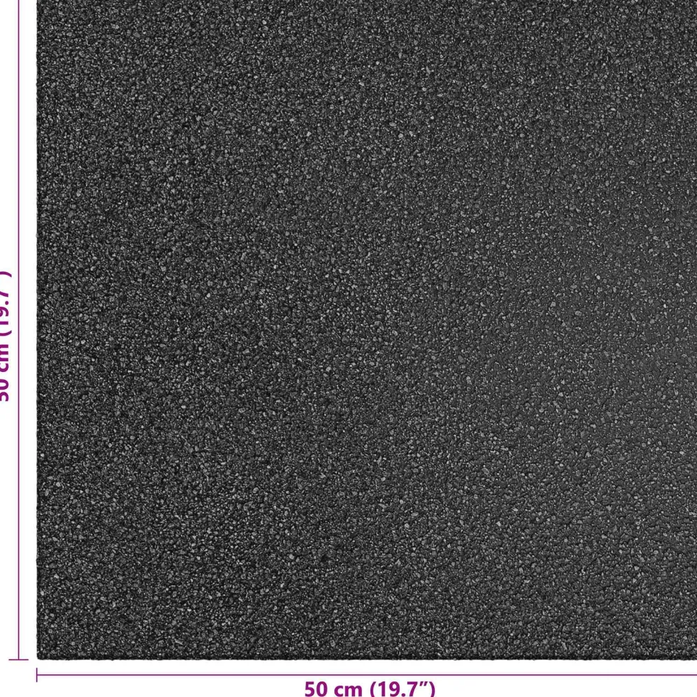 vidaXL Valbescherming Tegels 12 st Zwart 50 x 50 cm Rubber
