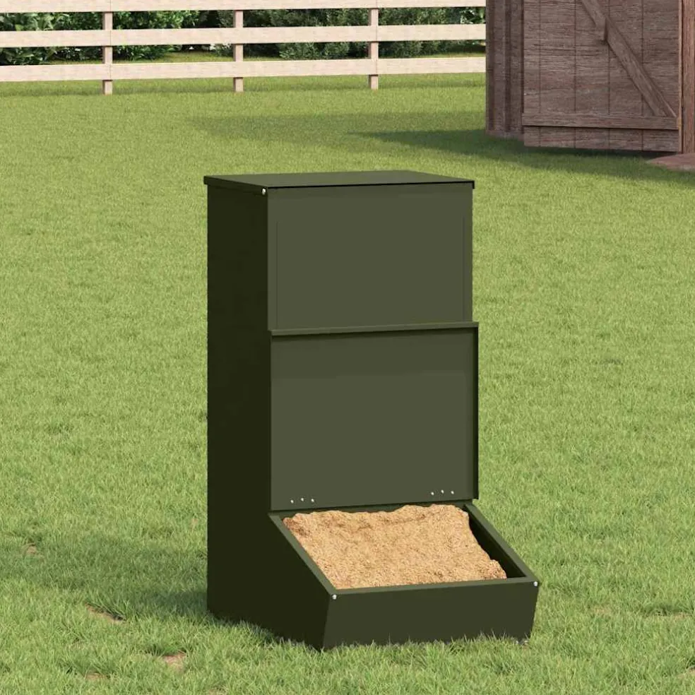 vidaXL Varkensvoeder Olijf Groen 55 x 38 x 76 cm 20 kg