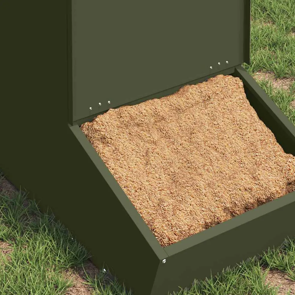vidaXL Varkensvoeder Olijf Groen 55 x 38 x 76 cm 20 kg
