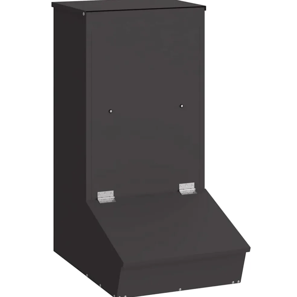 vidaXL Varkensvoeder Zwart 55 x 38 x 76 cm 20 kg Koudgewalst Staal