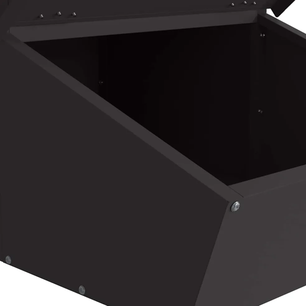 vidaXL Varkensvoeder Zwart 55 x 38 x 76 cm 20 kg Koudgewalst Staal
