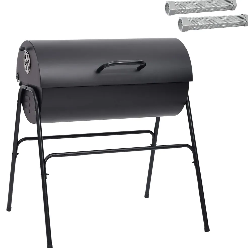 vidaXL Vaten Grill met 2 Kookroosters 3 st 80 x 73 x 90 cm Metaal