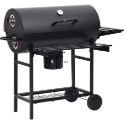 vidaXL Vaten Grill met Wielen en Planken 3 st 115 x 85 x 95 cm Metaal
