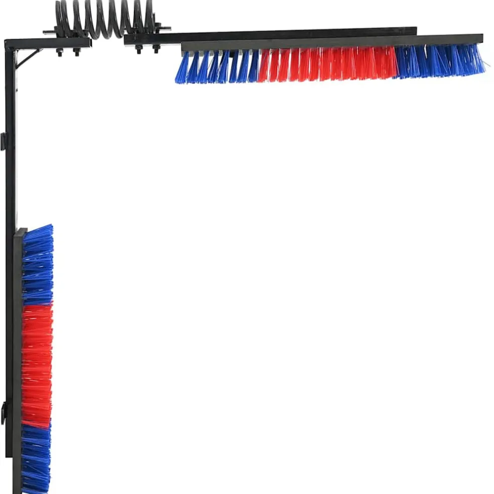 vidaXL Vee borstels Verstelbaar Rood en blauw 84 x 10 x 91 cm PVC