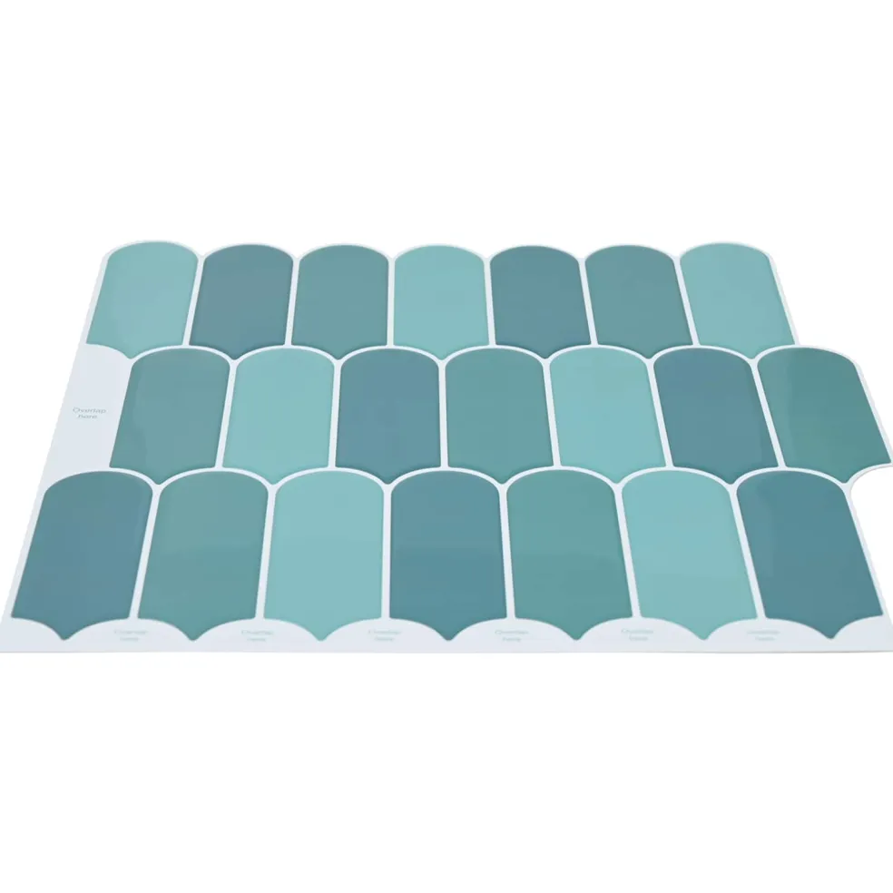 vidaXL Veer Tegel 10 st Blauw 30 x 30 cm Polyurethaan en PET