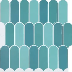 vidaXL Veer Tegel 10 st Blauw 30 x 30 cm Polyurethaan en PET