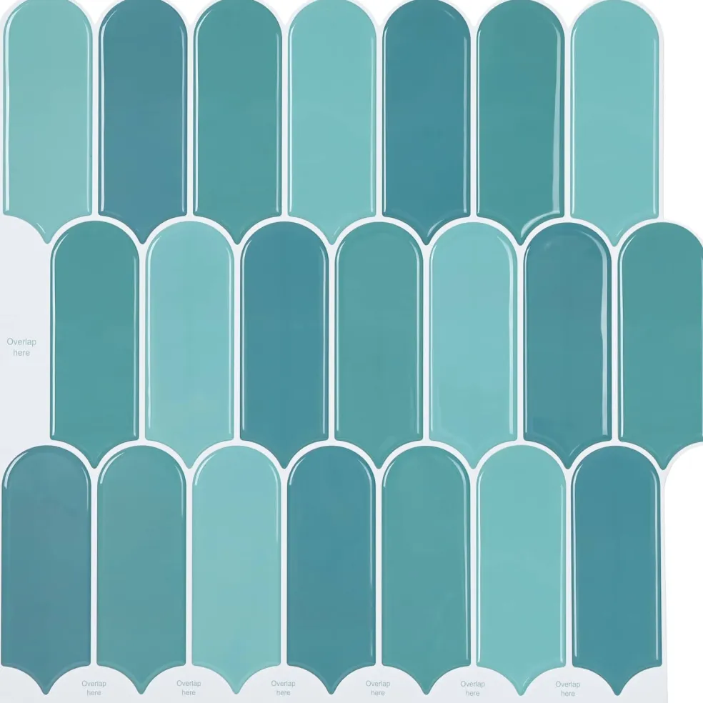 vidaXL Veer Tegel 10 st Blauw 30 x 30 cm Polyurethaan en PET