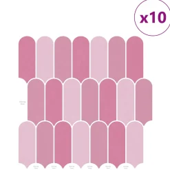vidaXL Veer Tegel 10 st Roze 30 x 30 cm Polyurethaan en PET