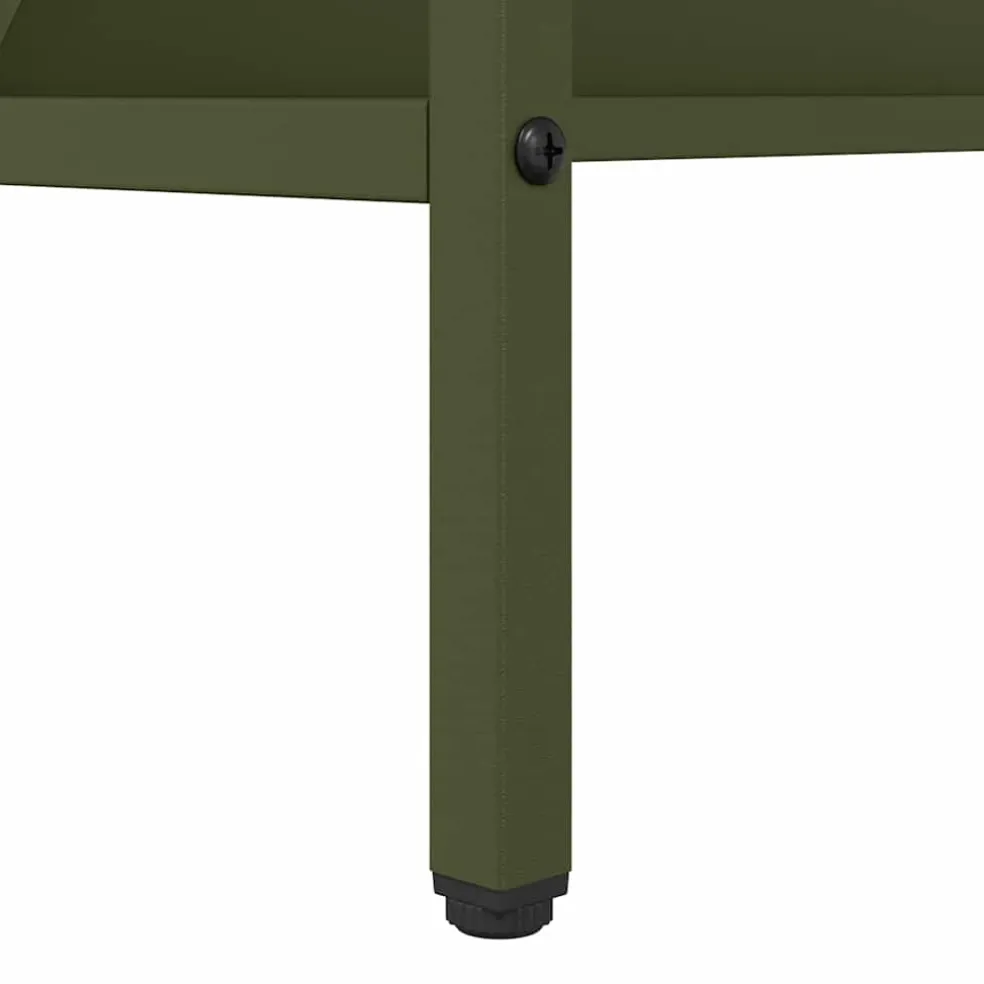 vidaXL Vee voeder Olijfgroen 100 x 60 x 90 cm 15 kg Koudgewalst Staal