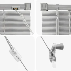 vidaXL Venetiaanse jaloezie zilver 130 x 45 cm 25 mm Aluminium