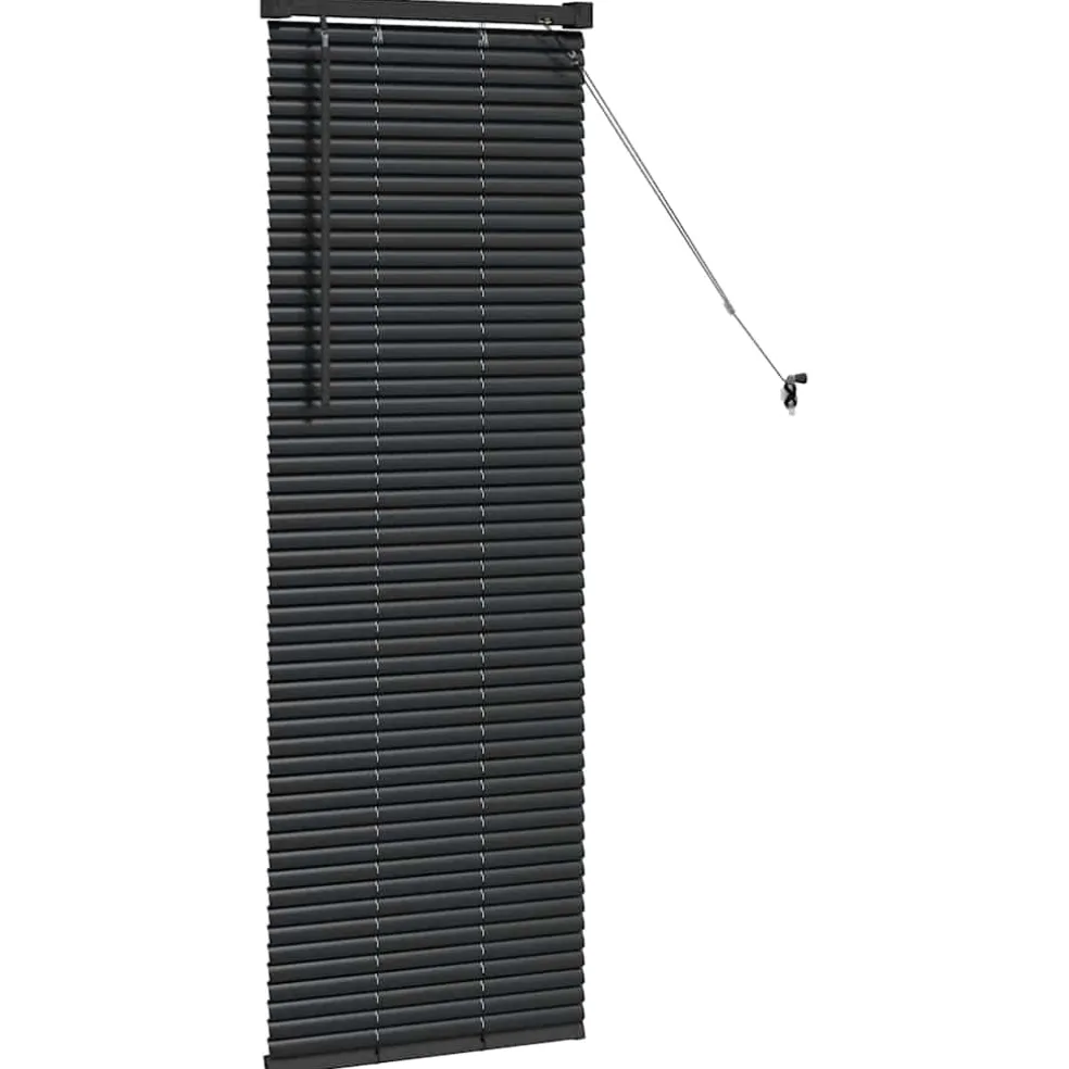 vidaXL Venetiaanse jaloezie Zwart 130 x 45 cm 25 mm Aluminium