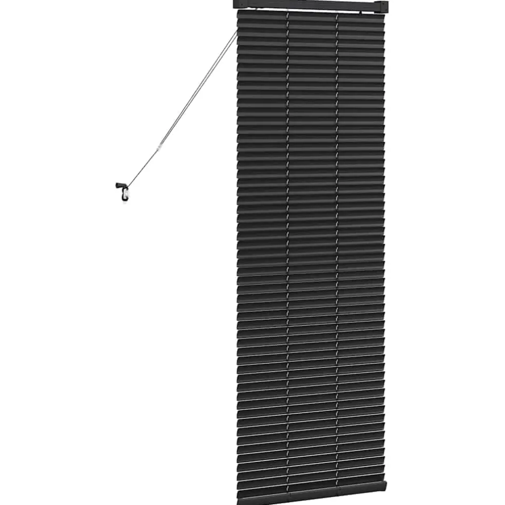 vidaXL Venetiaanse jaloezie Zwart 130 x 45 cm 25 mm Aluminium