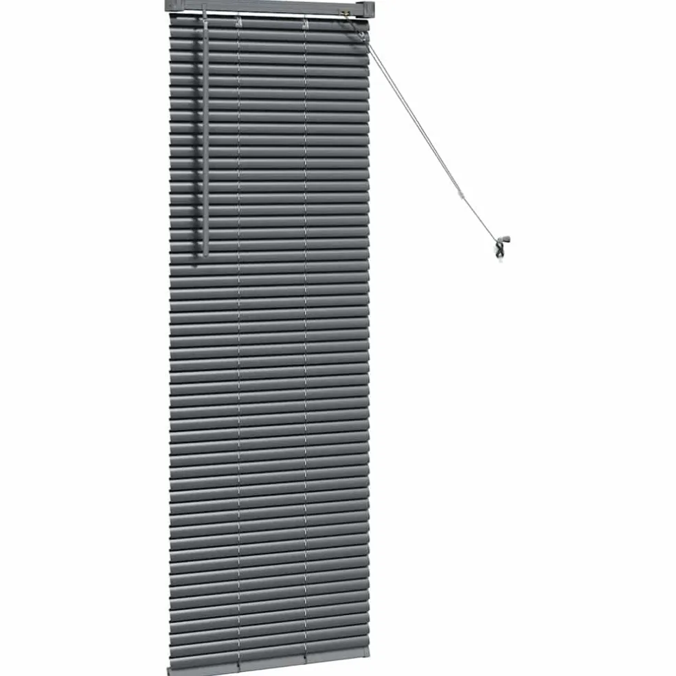 vidaXL Venetiaanse jaloezie Donkergrijs 130 x 40 cm 25 mm Aluminium
