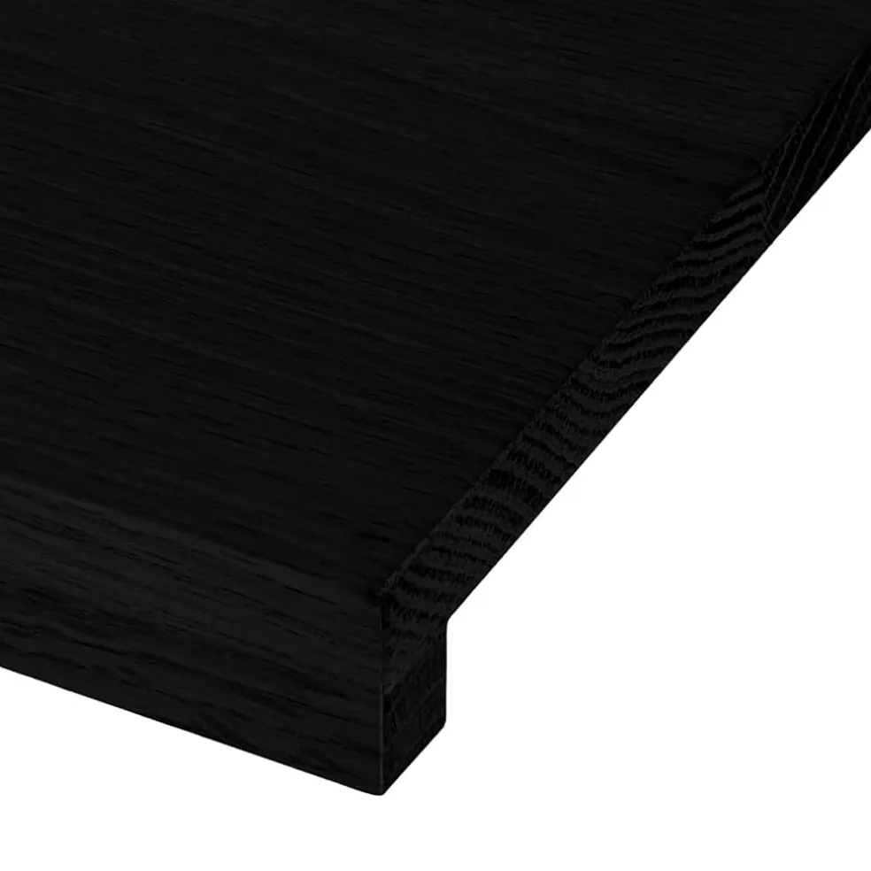 vidaXL Vensterbanken 2 st 70x15x2 cm massief eikenhout donkerbruin