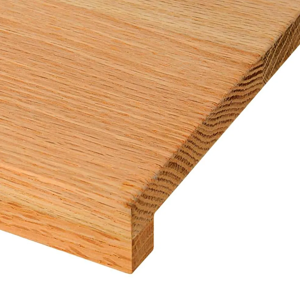 vidaXL Vensterbanken 2 st 70x15x2 cm massief eikenhout lichtbruin