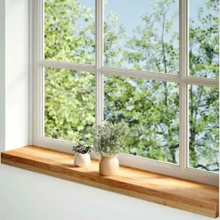 vidaXL Vensterbanken 2 st 70x15x2 cm massief eikenhout lichtbruin