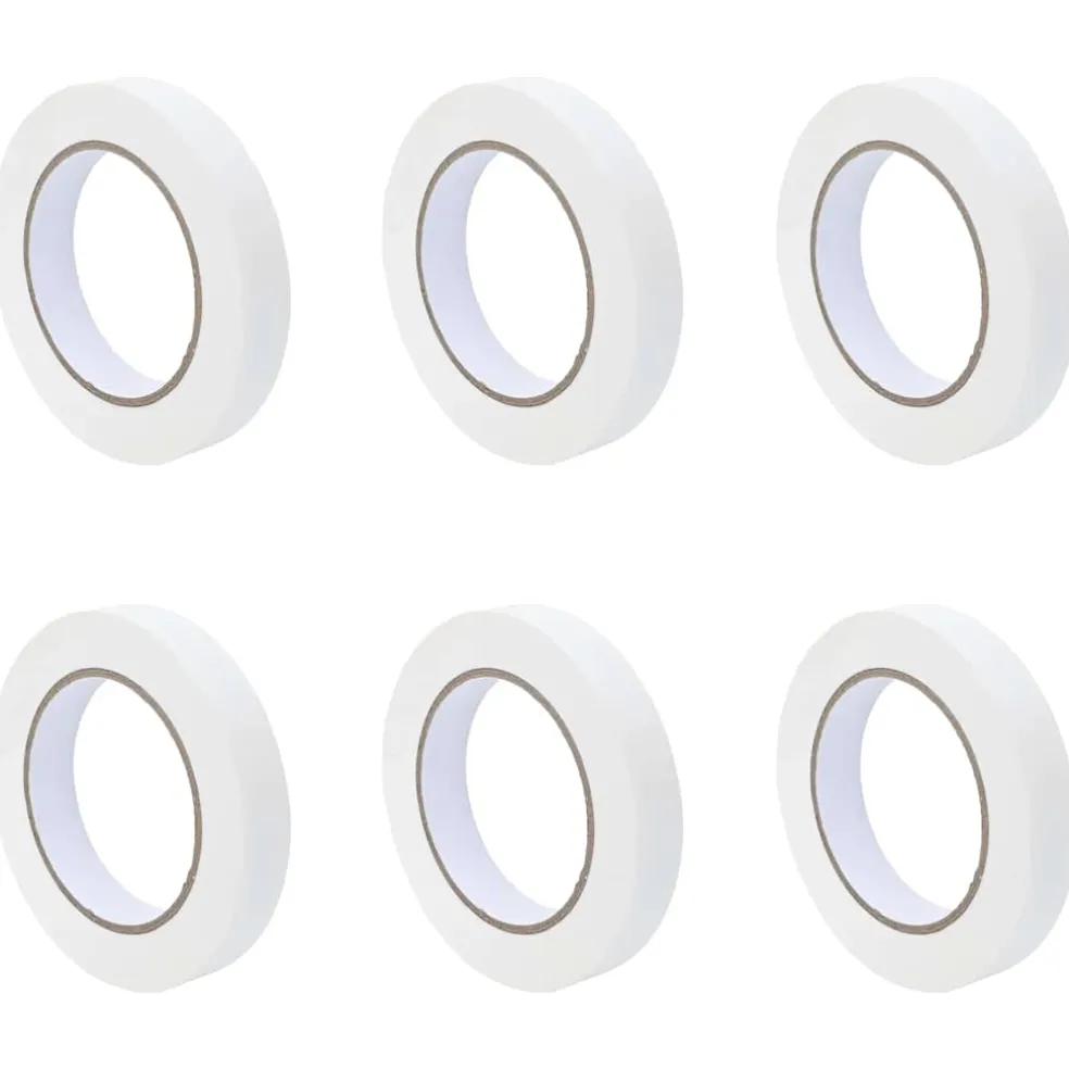 vidaXL Verf Maskertapes 6 st Wit 19mm x 50m Papier