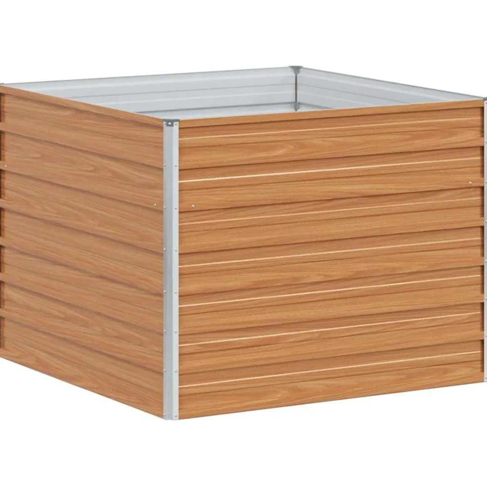 vidaXL Verhoogde plantenbak Licht Bruin 100 x 100 x 77 cm