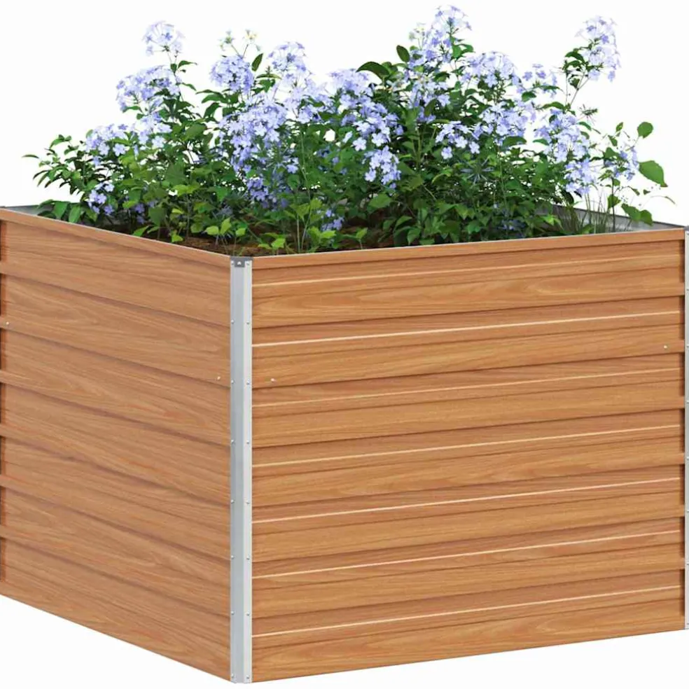 vidaXL Verhoogde plantenbak Licht Bruin 100 x 100 x 77 cm