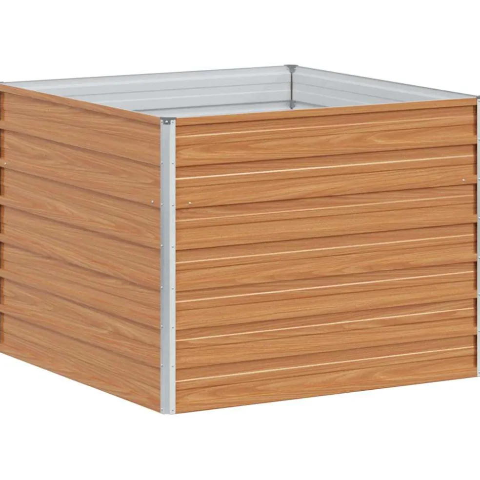 vidaXL Verhoogde plantenbak Licht Bruin 100 x 100 x 77 cm