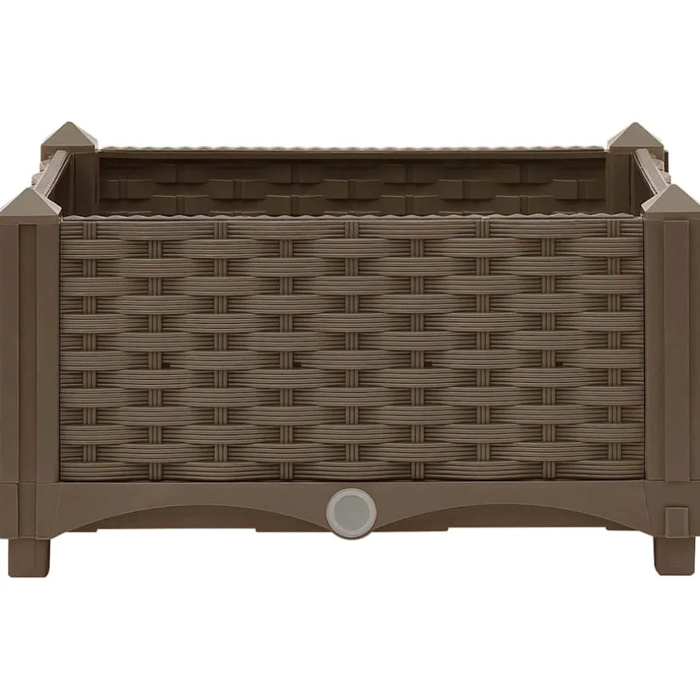 vidaXL Verhoogde plantenbakken Bruin 40 x 40 x 23 cm PP